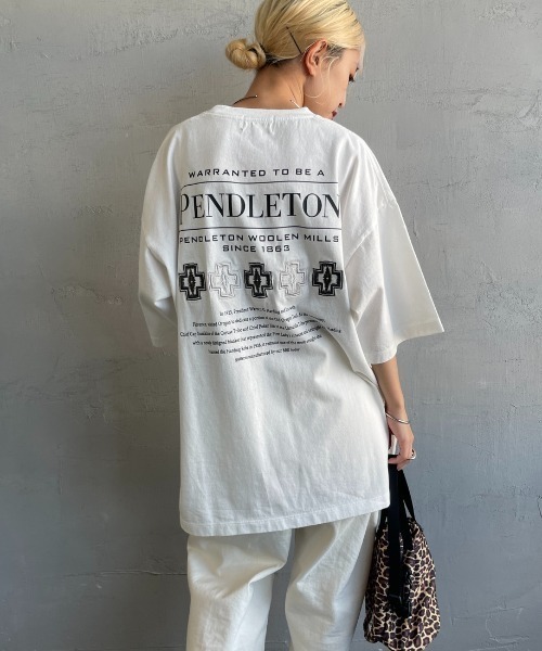 tシャツ 「PENDLETON/ペンドルトン」 別注 ピグメント染め ネイティブ柄バックプリントTシャツ レディース メンズ PENDLETON tシャツ 「PENDLETON/ペンドルトン」 別注 ピグメント