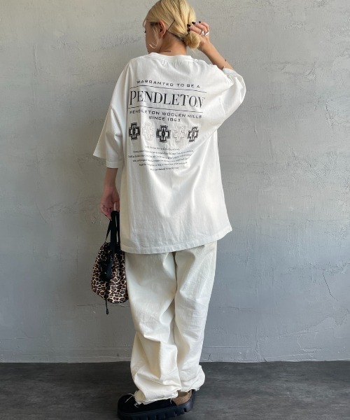 tシャツ 「PENDLETON/ペンドルトン」 別注 ピグメント染め ネイティブ柄バックプリントTシャツ レディース メンズ PENDLETON tシャツ 「PENDLETON/ペンドルトン」 別注 ピグメント