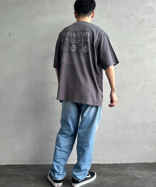 tシャツ 「PENDLETON/ペンドルトン」 別注 ピグメント染め ネイティブ柄バックプリントTシャツ レディース メンズ PENDLETON tシャツ 「PENDLETON/ペンドルトン」 別注 ピグメント