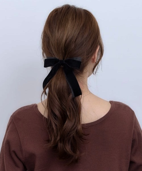 Heartdance（ハートダンス） ヘアクリップ ベロア×オーガンジーMIX