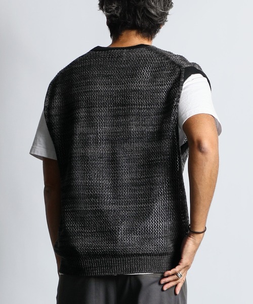 The DUFFER of ST.GEORGE セーター ニット MESH KNIT VEST