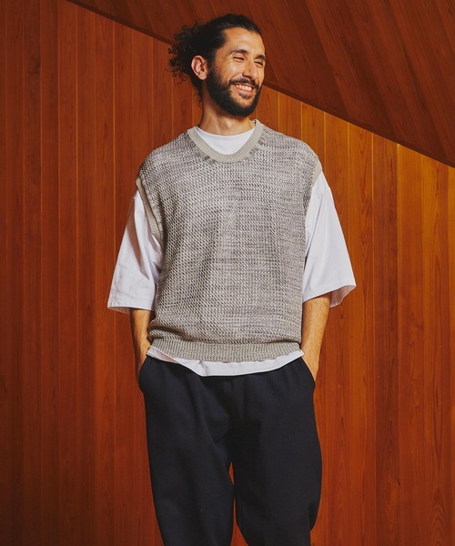 The DUFFER of ST.GEORGE セーター ニット MESH KNIT VEST