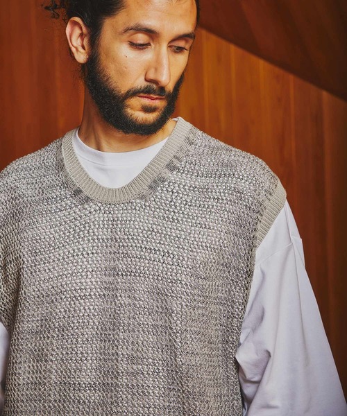 The DUFFER of ST.GEORGE セーター ニット MESH KNIT VEST