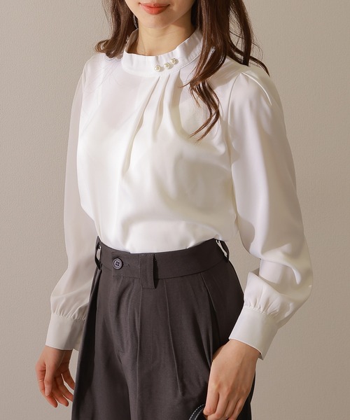 Lace Ladies（レースレディース） ブラウス シャツ スタンドカラー