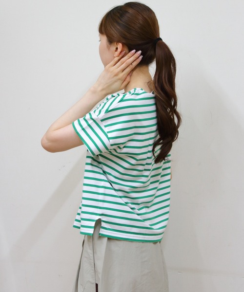 未使用　ORCIVAL オーシバル　ボートネックショートスリーブプルオーバー ORCIVAL tシャツ ORCIVAL/オーシバル ボートネックショート
