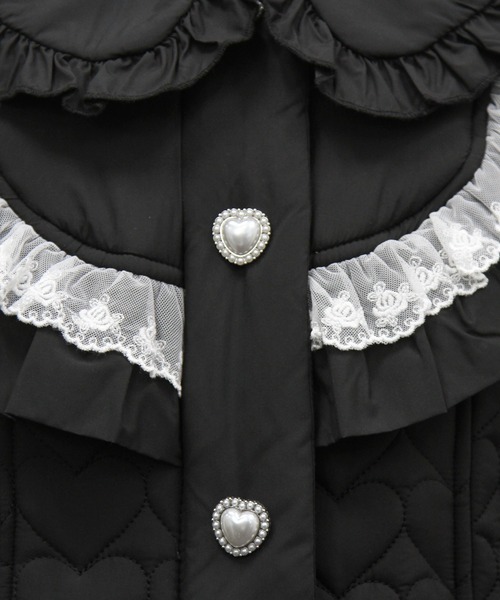DearMyLove コート アウター ハートキルティングレースフリルダウンA