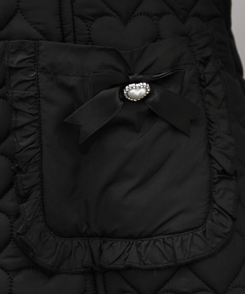 DearMyLove コート アウター ハートキルティングレースフリルダウンA