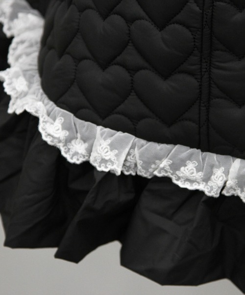 DearMyLove コート アウター ハートキルティングレースフリルダウンA