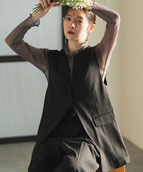 セットアップ 「2025新作」「洗える/オフィスカジュアルスーツ」パール