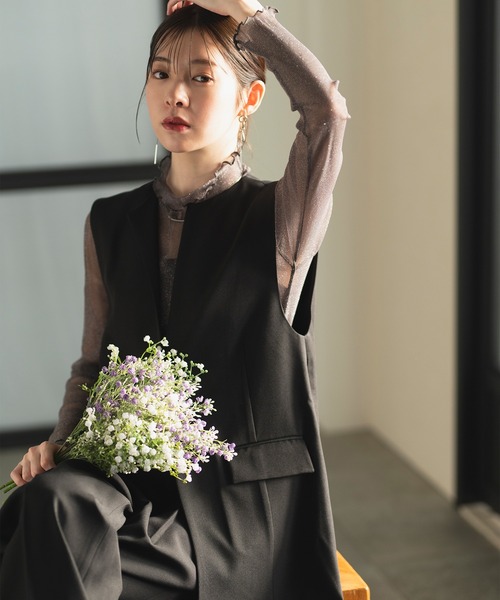 セットアップ 「2025新作」「洗える/オフィスカジュアルスーツ」パール