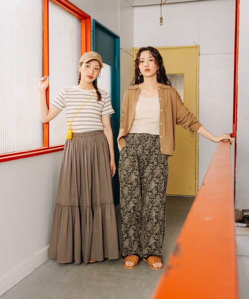 【期間限定　ほぼ半額】 Loungedress ペイントパンツ 楽天市場】【SALE／50%OFF】ハイウエストテーパードパンツ