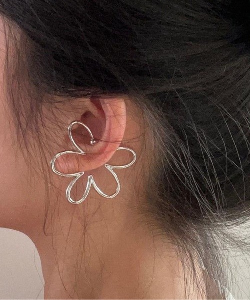 yu-ka イヤーカフ YU-KA:フラワーモチーフイヤーカフ Flower motif ear