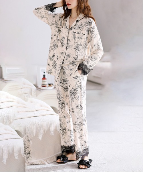 gossip!ロサンゼルス パジャマ ルームウェア Y2K シルキーソフト