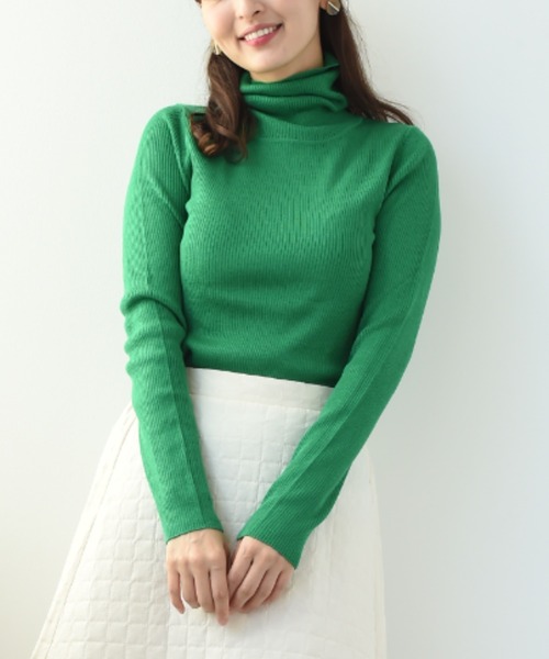 「INTERPLANET」 タートルネックニット FREE グレイッシュベージュ レディース_画像5