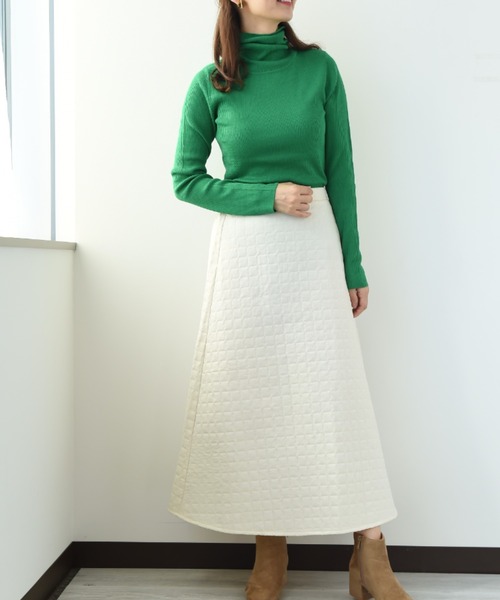 「INTERPLANET」 タートルネックニット FREE グレイッシュベージュ レディース_画像6