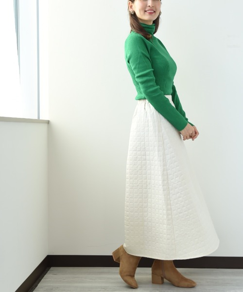 「INTERPLANET」 タートルネックニット FREE グレイッシュベージュ レディース_画像7