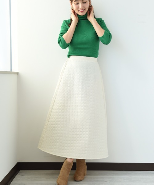 「INTERPLANET」 タートルネックニット FREE グレイッシュベージュ レディース_画像9