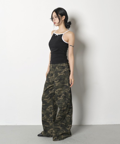 FOLLOWIN（フォロウィン） カーゴパンツ 「2WAY仕様でボタンでウエスト