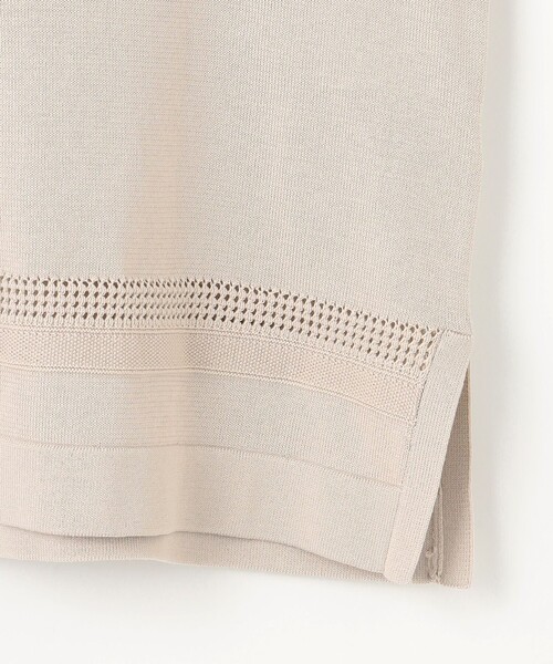 ニット セーター 「洗える」COTTON POLYESTER ニットポロ レディース ニット セーター 「洗える」COTTON POLYESTER ニットポロ