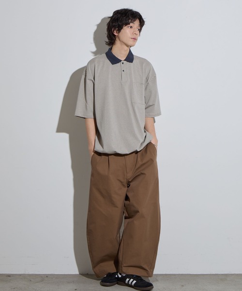 【最安値】 SLICK Drawstring Border 「SLICK/スリック」Micro ポロシャツ トップス