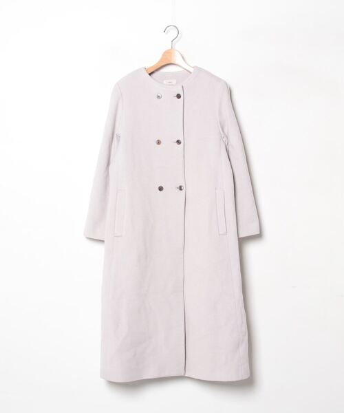 IENA（イエナ） ノーカラーコート 38 グレー レディース : ZOZOTOWN