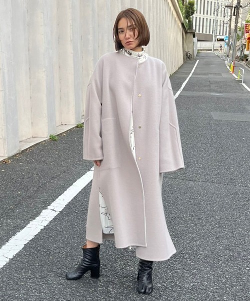 FRAY I.D（フレイ・アイディー） ノーカラーコート 0 ベージュ