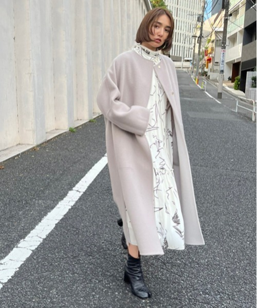 FRAY I.D（フレイ・アイディー） ノーカラーコート 0 ベージュ