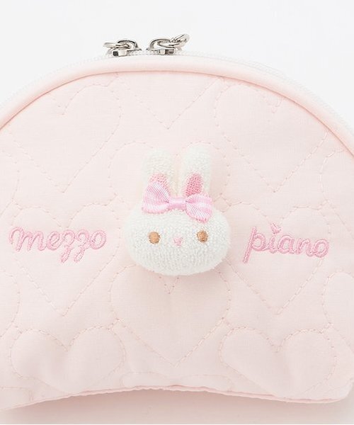 mezzo piano ポーチ ウサギマスコットつき ラウンドポーチ キッズ 子供