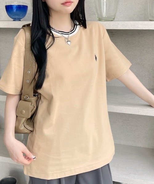 U.S. POLO ASSN.（ユーエスポロアッスン） tシャツ 半袖 鹿子 襟口