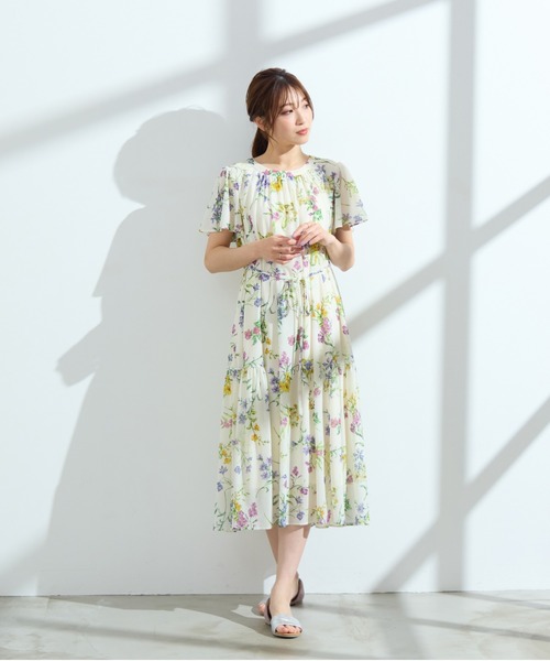 春の新作・完売品Rose Tiara 希少46・ウィステリア（藤）の花ワンピース 新作】ウィステリアプリントワンピース | Rose Tiara【ローズ