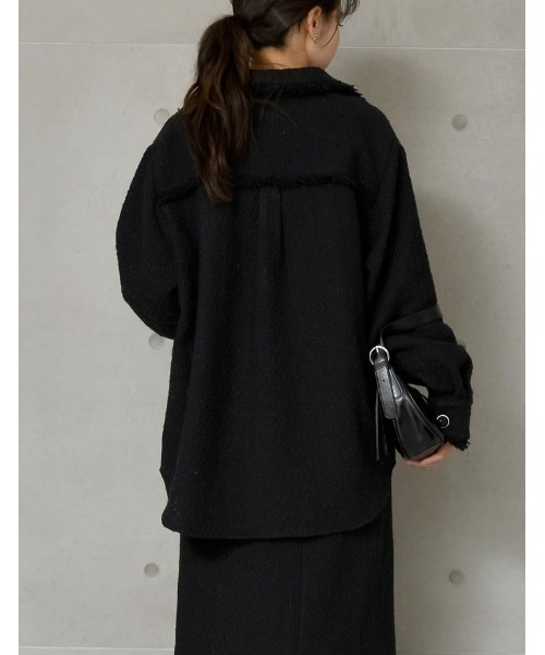 「Re:EDIT」 ステンカラーコート LARGE ブラック系その他 レディース_画像3