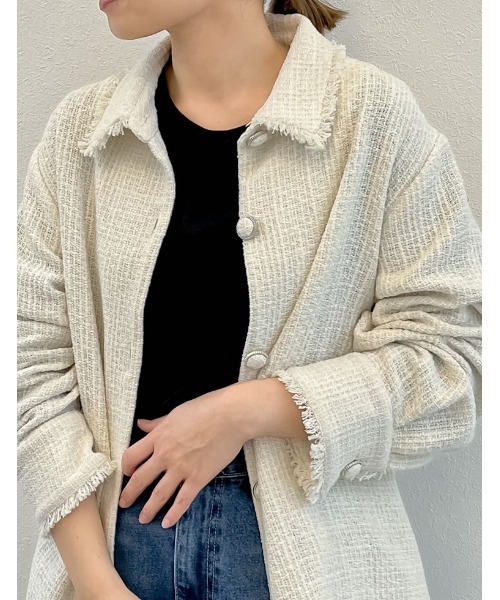 「Re:EDIT」 ステンカラーコート LARGE ブラック系その他 レディース_画像5