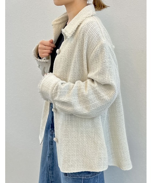 「Re:EDIT」 ステンカラーコート LARGE ブラック系その他 レディース_画像6