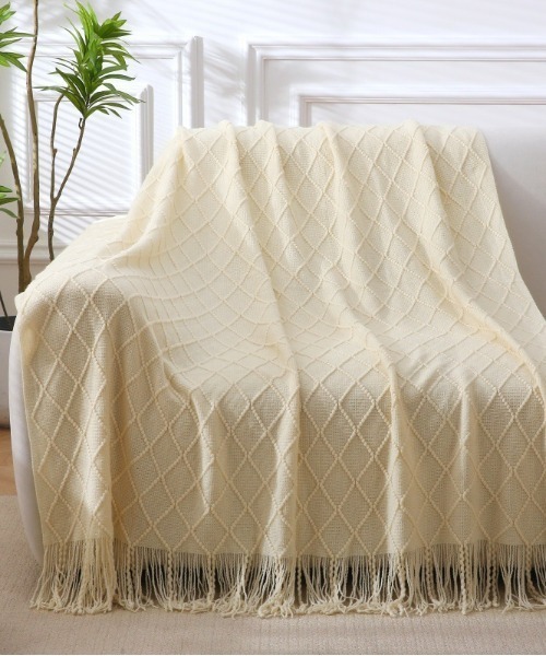 ブランケット 模様フリンジ付きブランケット : ZOZOTOWN Yahoo!店