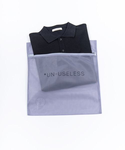 ポロシャツ ポロ 「UN-USELESS」アンユースレス/ USL LINEN POLO KNITEE レディース メンズ UNーUSELESS ポロシャツ ポロ 「UN-USELESS」アンユースレス