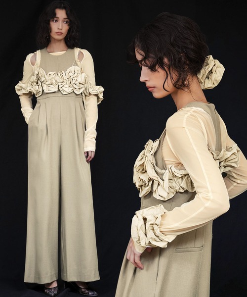 ラッフルビスチェパンツドレス ANDRESD パンツドレス ラッフルビスチェパンツドレス / ruffled