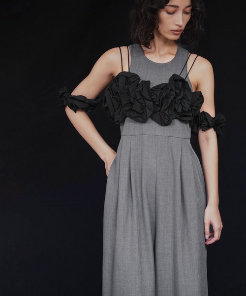 GIRL DRESS FOR NOW パーティードレス パンツドレス ラッフルビスチェ