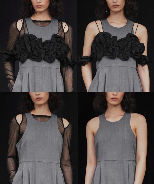 GIRL DRESS FOR NOW パーティードレス パンツドレス ラッフルビスチェ