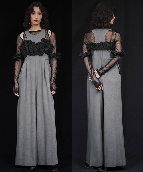 GIRL DRESS FOR NOW パーティードレス パンツドレス ラッフルビスチェ