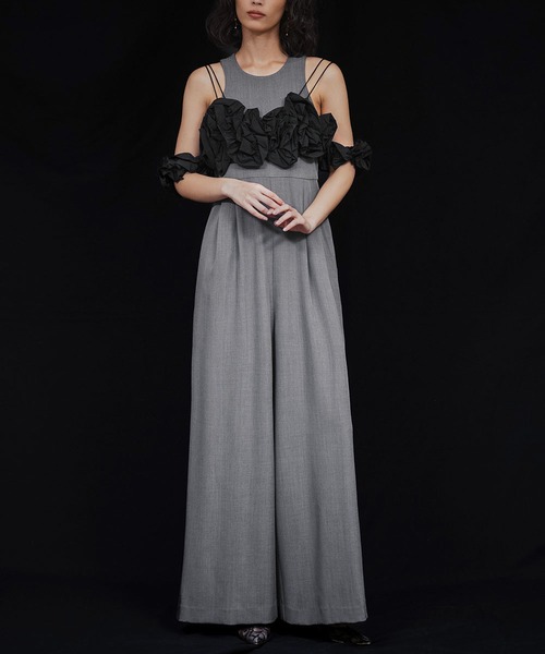 GIRL DRESS FOR NOW パーティードレス パンツドレス ラッフルビスチェ