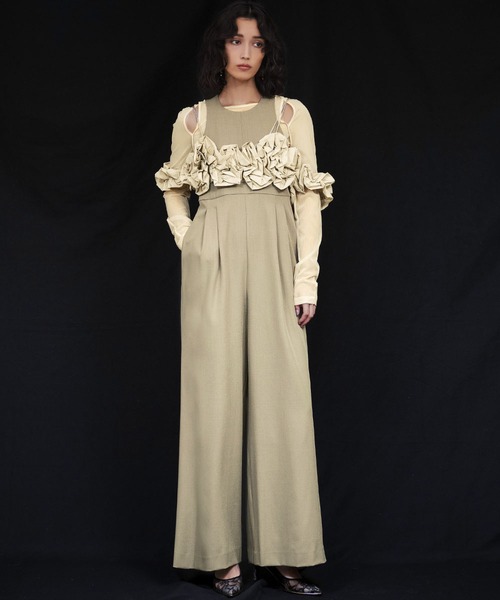 GIRL DRESS FOR NOW パーティードレス パンツドレス ラッフルビスチェ