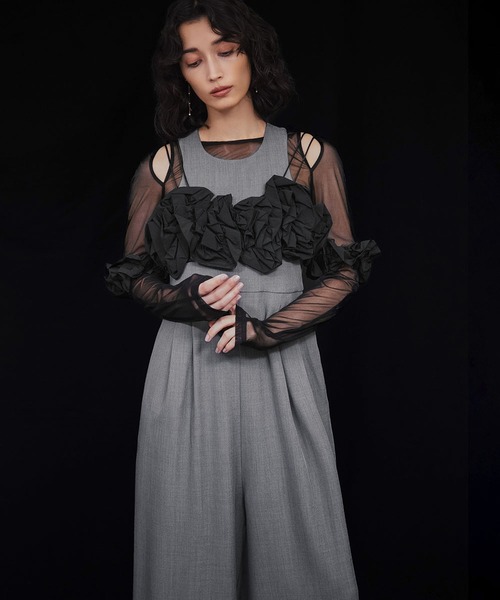 GIRL DRESS FOR NOW パーティードレス パンツドレス ラッフルビスチェ