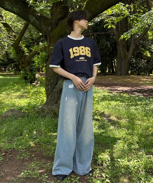 tシャツ 半袖 ナンバリングリンガーTシャツ レディース メンズ