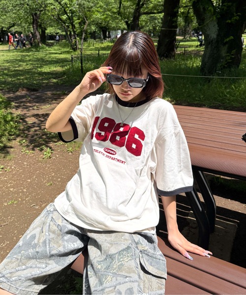 tシャツ 半袖 ナンバリングリンガーTシャツ レディース メンズ