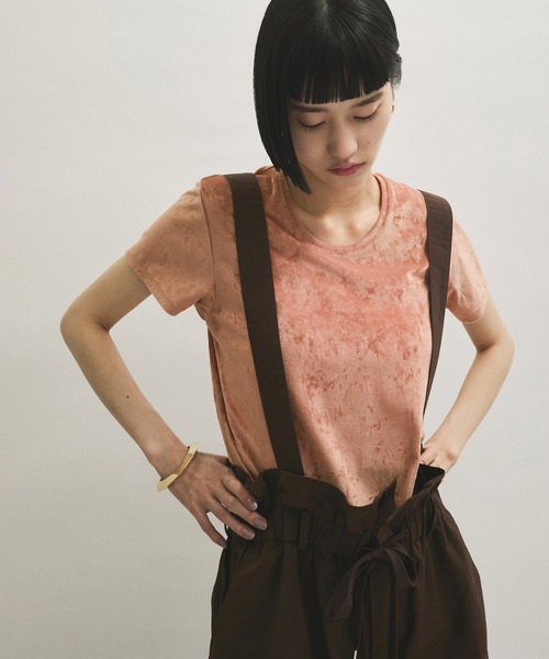 tシャツ クラッシュベロアTシャツ レディース