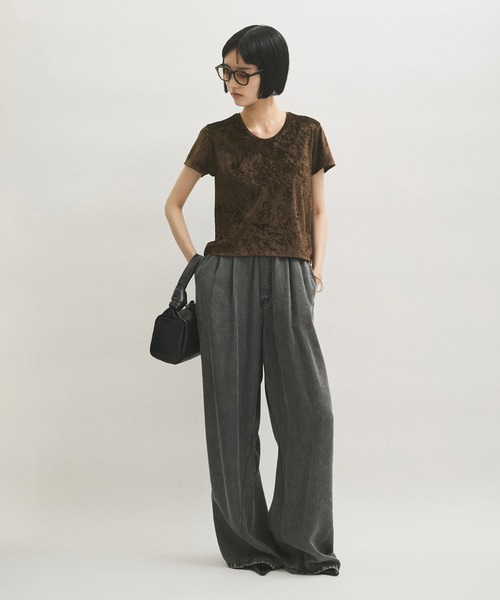 アダムエロペ クラッシュベロアTEE ADAM ET ROPE' tシャツ クラッシュベロアTシャツ レディース