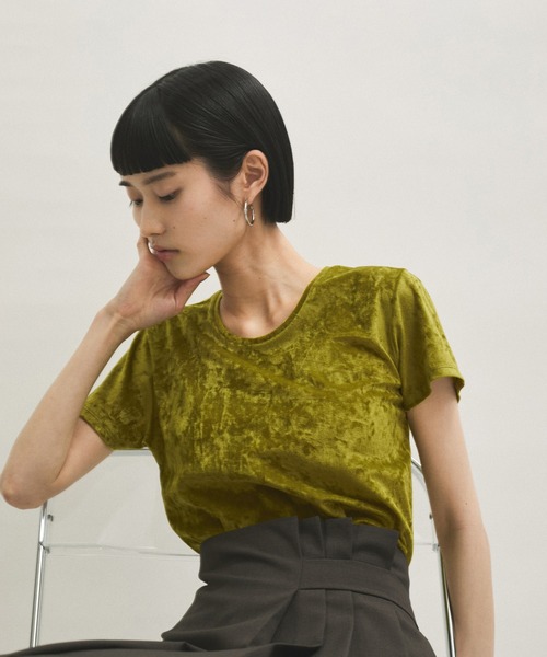 アダムエロペ クラッシュベロアTEE クラッシュベロアTシャツ（Tシャツ/カットソー）｜ADAM ET ROPE