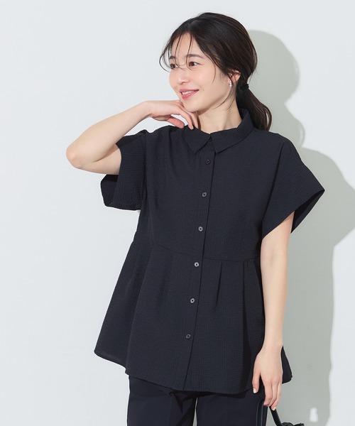 coca（コカ） ブラウス シャツ 夏 半袖 ＼再入荷／ サッカータック