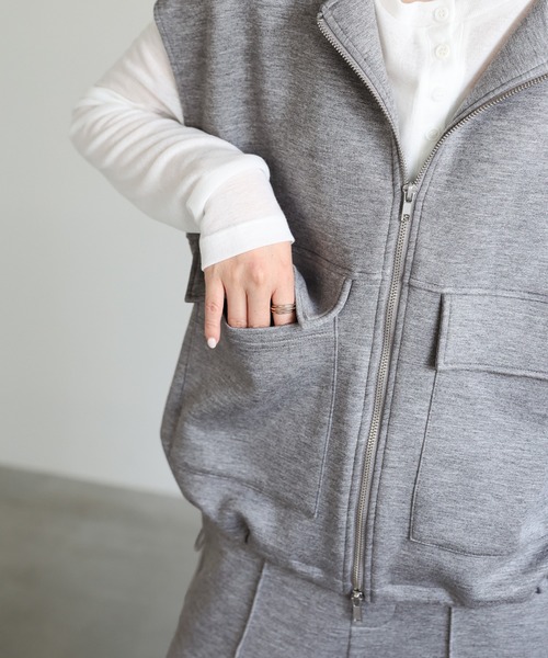 select MOCA（セレクトモカ） ベスト ジレ ダンボールスウェットダブル