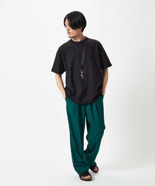 LOOPWHEELER 「LOOPWHEELER」 半袖Tシャツ MEDIUM ネイビー